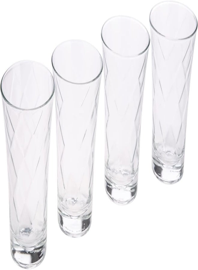 AKDC Imperial Tumbler 4Pcs L(8CM) XW(8CM) XH(12CM) Transparent - Image 5