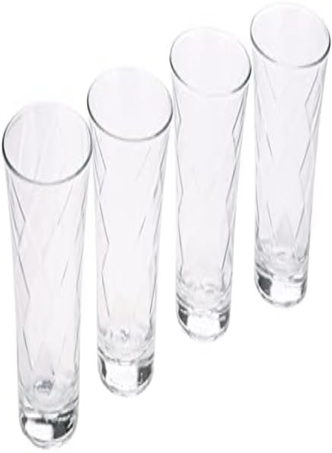 AKDC Imperial Tumbler 4Pcs L(8CM) XW(8CM) XH(12CM) Transparent - Image 4