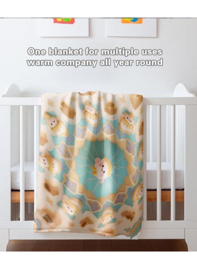 Wisdom Fairy baby cartoon flannel thin blanket (warm and comfortable, suitable for sleep, game use) 70cm*100cm - 42 - Image 2