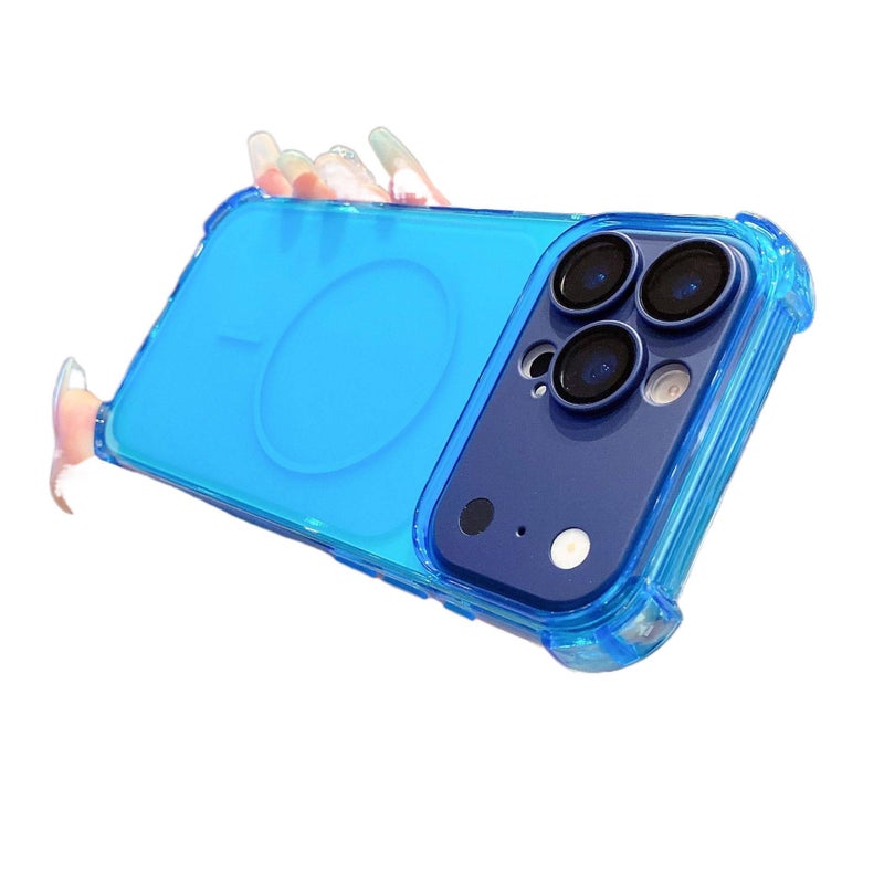 غطاء واقي بPC لـ iPhone 16 / 16 Plus / 16 Pro / 16 Pro Max مع حماية من السقوط وتغطية كاملة مع مقاوم للصدمات مع ملمس غير لامع مع قبضة مضادة للانزلاق باللون أزرق مضاد للانزلاق - Veloris - Image 1