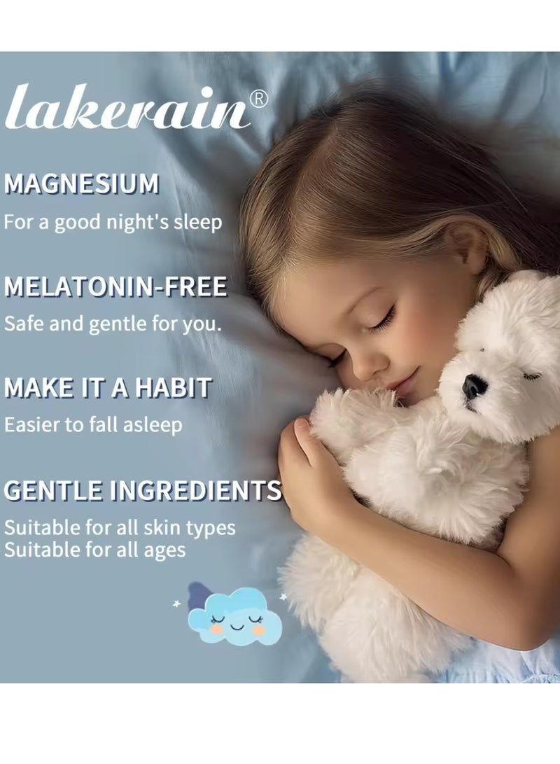 lakerain لوشن الجسم بالمغنيسيوم 100 جرام للاستخدام الليلي وتهدئة الجسم مع كريم المغنيسيوم باللافندر لراحة العظام والعضلات لوشن زيت المغنيسيوم للأطفال لوشن النوم وكريم النوم - Image 4