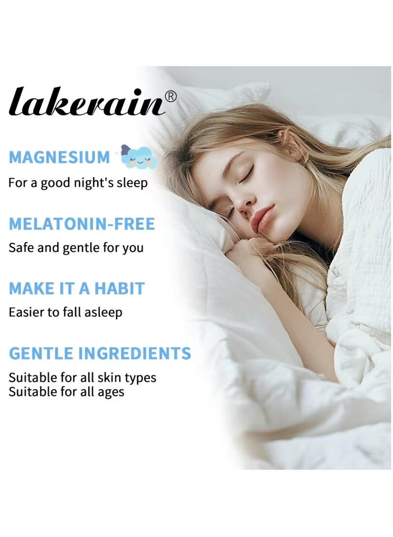 lakerain لوشن الجسم بالمغنيسيوم 100 جرام للاستخدام الليلي وتهدئة الجسم مع كريم المغنيسيوم باللافندر لراحة العظام والعضلات لوشن زيت المغنيسيوم للأطفال لوشن النوم وكريم النوم - Image 5