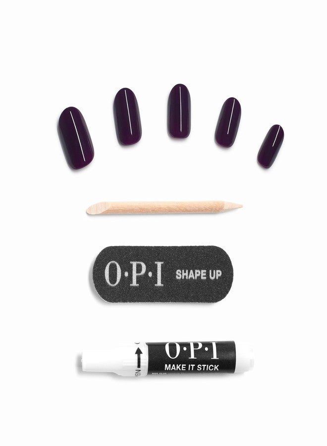 OPI On Point O Suzi Mio | Short Round Dark Purple Press On Nails | 24 Count with Nail Glue | Long Lasting, Reusable, Non-damaging | Fall 2025 Shades - Image 5