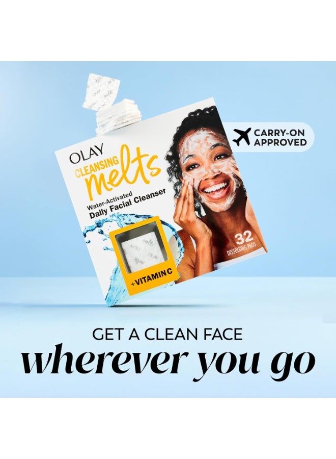 Olay أولاي مذيب التنظيف + منظف وجه بفيتامين C، 12 قطعة، غسول وجه مفعل بالماء ينظف، ويشد، وينعش البشرة - Image 3