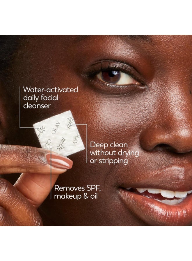 Olay أولاي مذيب التنظيف + منظف وجه بفيتامين C، 12 قطعة، غسول وجه مفعل بالماء ينظف، ويشد، وينعش البشرة - Image 5