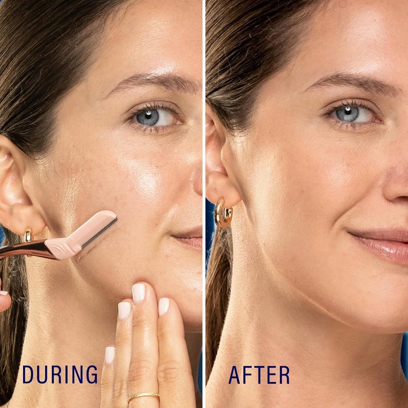 Intuition Derma Glow Facial Razor - Professional Dermaplaning Tool for Smooth and Radiant Skin with 1 Razor & 2 Refills - Image 4