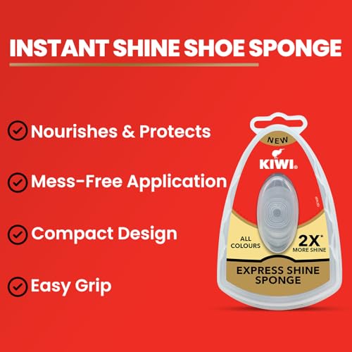 KIWI Express Shine Instant Sponge Shoe Polish , 5ml Wax Leather - Image 2