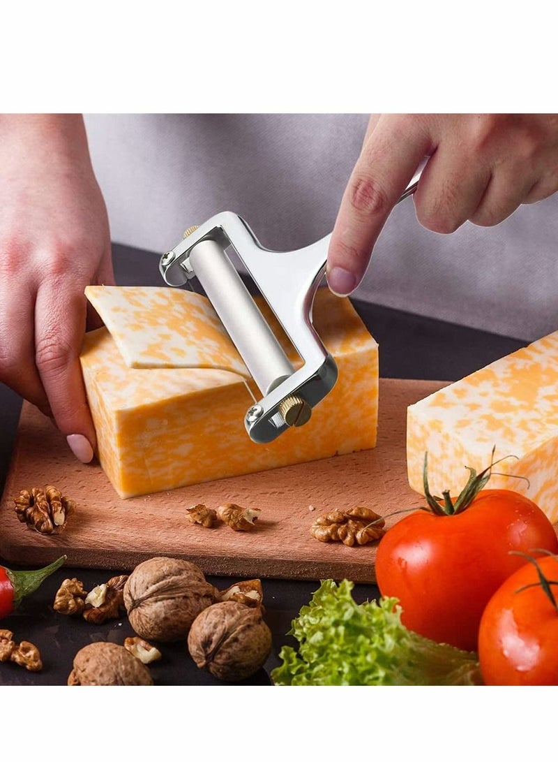 2 Pieces of Stainless Steel Cheese Spatula and 1 Piece Planer Slicer, Special Knife for Household Cheese, Flat Slicer Soft, Semi Hard Perfect Cooking Tool - Image 2