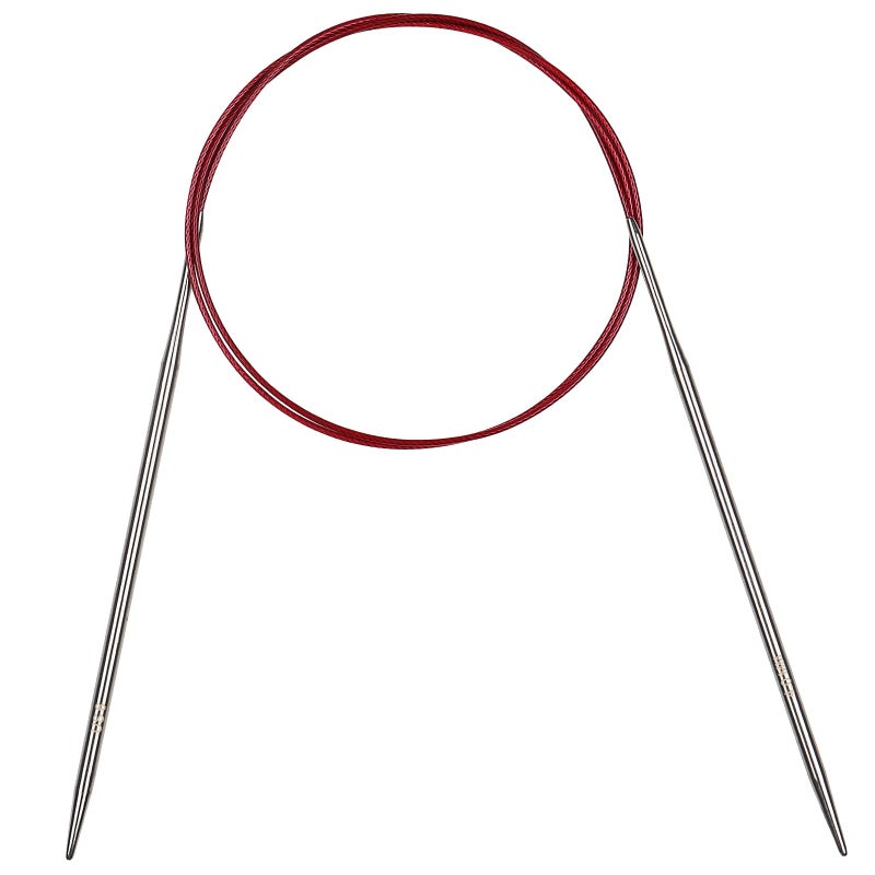 Coopay 4mm 100cm Long Circular Knitting Needles Steel with Flexible Cable for Blankets Large Projects US Size 6