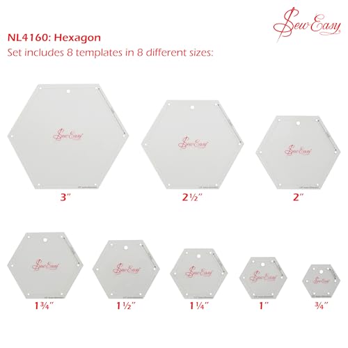 Sew Easy Patchwork Mini Hexagon Template Set - Image 4