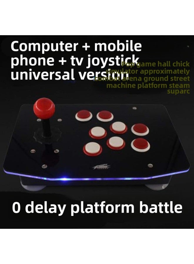 No Delay Arcade Rocker Computer Android Phone Smart TV Rocker USB Game Rocker Game Console Handle-Product Color:02 Matt Version Of The Black And Red Key Computer  - Image 2