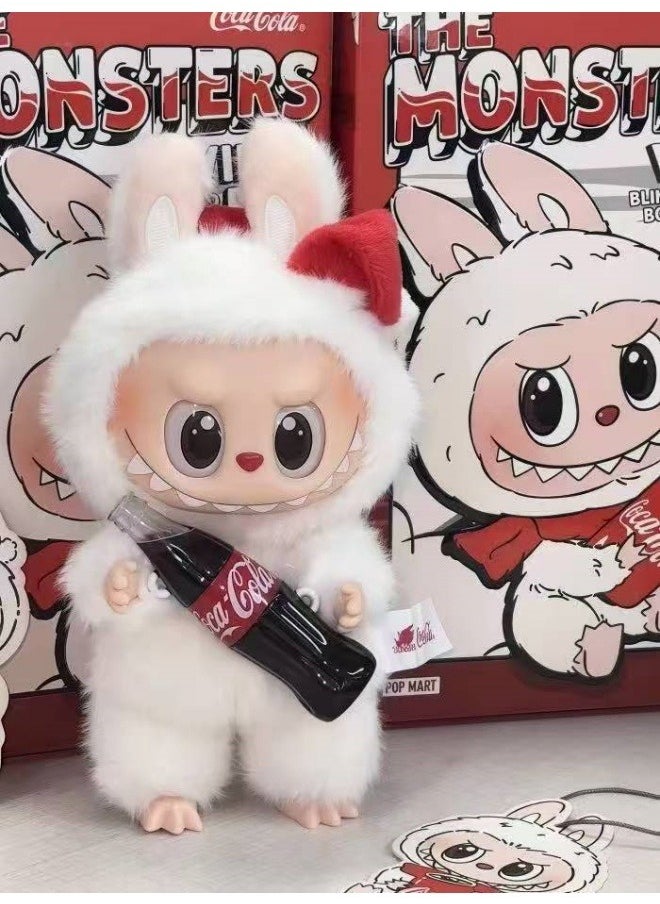 Coca-Cola Bubble Matra Bubu heart Macaron vinyl face plush doll toy labubu surprise special Shake tide play doll gift for family and friends 