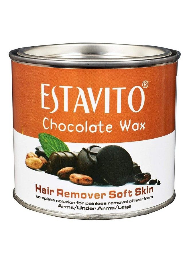 ESTAVITO - Chocolate Wax 600Gms With 30 Wax Strips ; For Hair & Tan Removal ; For Arms Legs And Full Body ; Combo Offer ; - Image 1