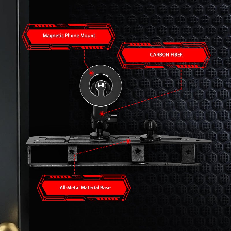 WXRYLYN 2024 2025 Silverado Sierra Metal Dash Platform Phone Mount Magnetic Phone Holder for 2022-2024 2025 2026 Silverado&Sierra Cell Phone Holder Dash Phone Mount 2024 Silverado Dash Mount - Image 2