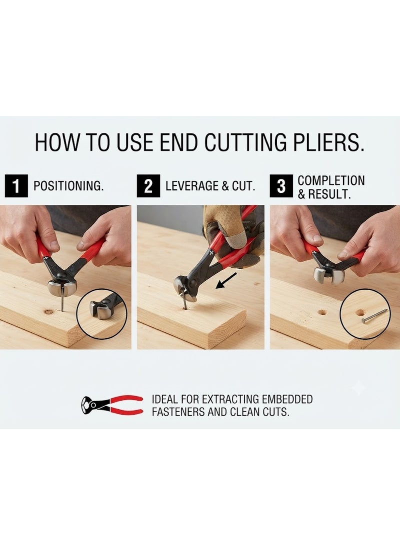 KNIPEX 68 01 180 End Cutting Nipper black atramentized plastic coated 180 mm - Image 2