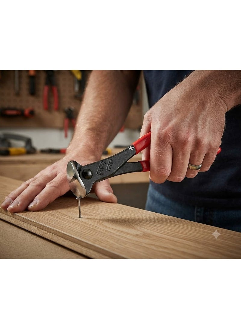 KNIPEX 68 01 180 End Cutting Nipper black atramentized plastic coated 180 mm - Image 3