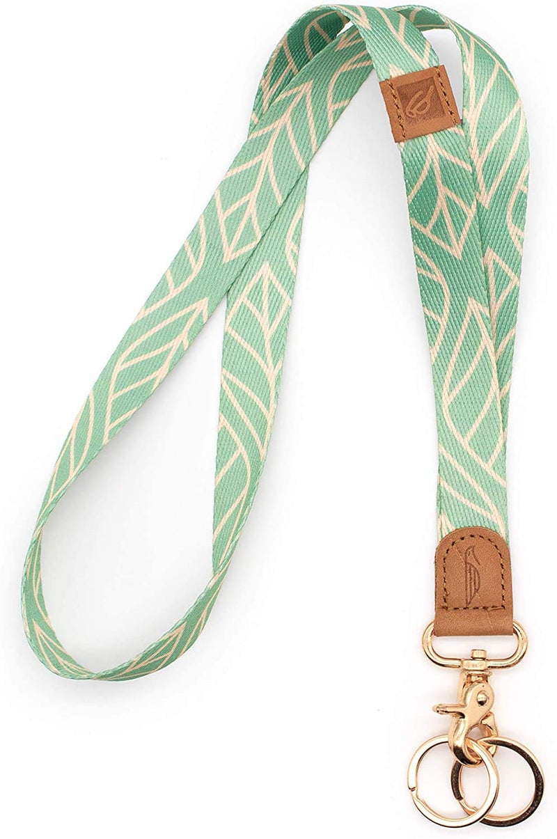 POCKT Lanyard for Keys Neck Lanyard Key Chain Holder for Men and Women - Cool Neck Lanyards for Keys, Wallets and ID Badge Holders | Leaves - Image 1