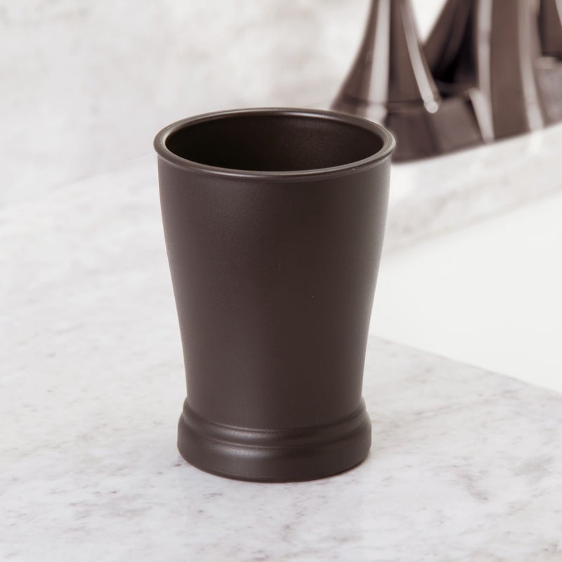InterDesign iDesign Kent Tumbler Cup for Bathroom Vanity Countertops - Bronze - Image 2