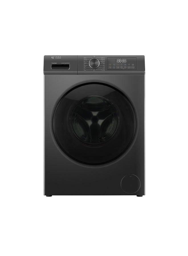 General Supreme Front Load Washer 10 kg Wash & 6 kg Dry – 15 Programs, Inverter Motor, Dark Silver.GSFLK1006DH - Image 1