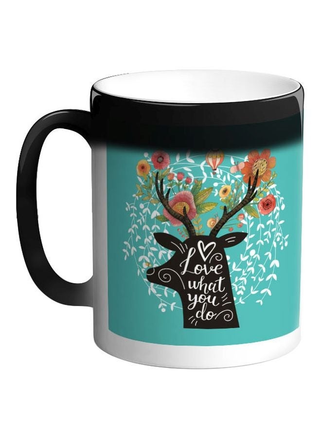 RYN Love What You Do Printed Magic Coffee Mug Black 325ml