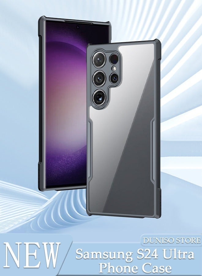 DUNISO Samsung Galaxy S24 Ultra Phone Case Full Body Protective Phone Cover Anti-fall Anti-fingerprint High Tenacity Clear Phone Case with Wireless Charging for Samsung Galaxy S24 Ultra 5G Phone Case - Image 1