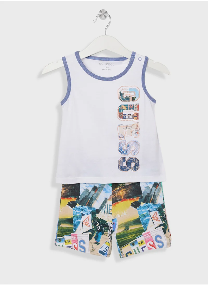 GUESS Infant Logo Tank Top & Shorts Set
