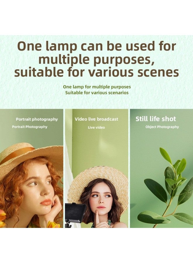 Direct LED Square Shooting Flat Light Three-color Adjustable Soft Light For Live Shooting-Specification:11inch Square Fill Light + Small Desktop Tripod - Image 5