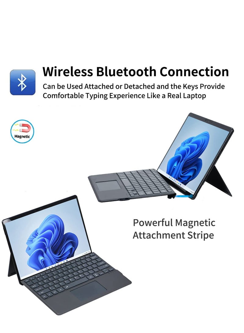 Keyboard for Surface Pro 10/9/8/X, Bluetooth Keyboard for Surface Pro 9, Detachable Wireless Surface Pro 9 2022 / Surface Pro 8 2021 / Surface Pro X Keyboard with Trackpad/Pen Holder - Image 1