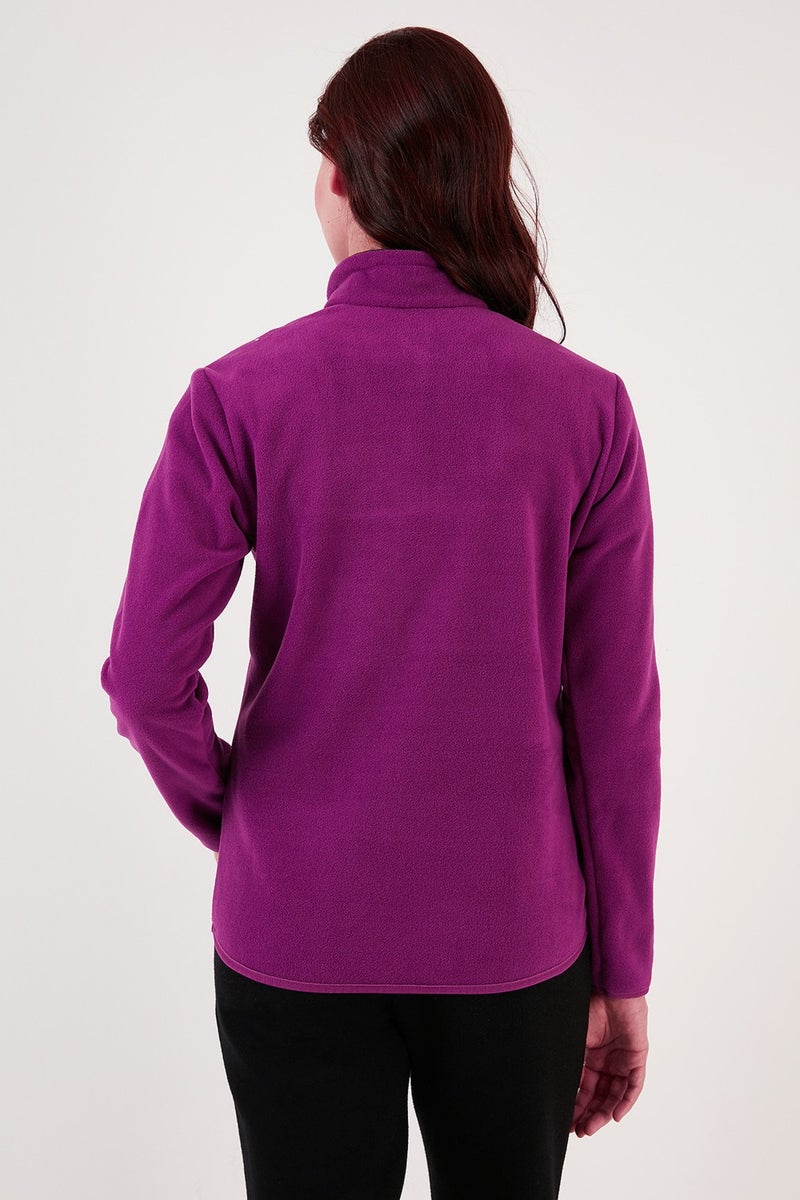 Lela Slim Fit Soft Textured Anti-Pilling Non-Pilling Half Zipper Polar Women's POLAR 5907000 - Image 5