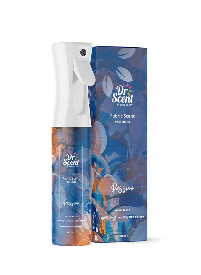 Dr Scent Breeze of Joy Fabric Spray Passion, Feel the Rejuvenating notes fresh Lime and Mandarin And with Gentle Flowery Hints Lily and Rose (300ml) - Image 1