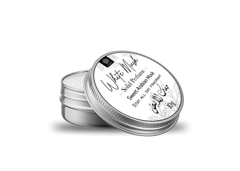 AL MASNOON White Musk Solid Perfume 10g Arabian Musk Fragrance Natural Deodorant LongLasting AllDay Scent Ideal for After Bath Pack of 1 - Image 1