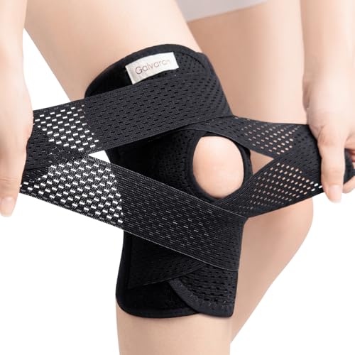 Galvaran Knee Brace with Side Stabilizers for Meniscal Tear Knee Pain ACL MCL Arthritis Injuries Recovery, Breathable Adjustable Knee Support for Men and Women - Image 1