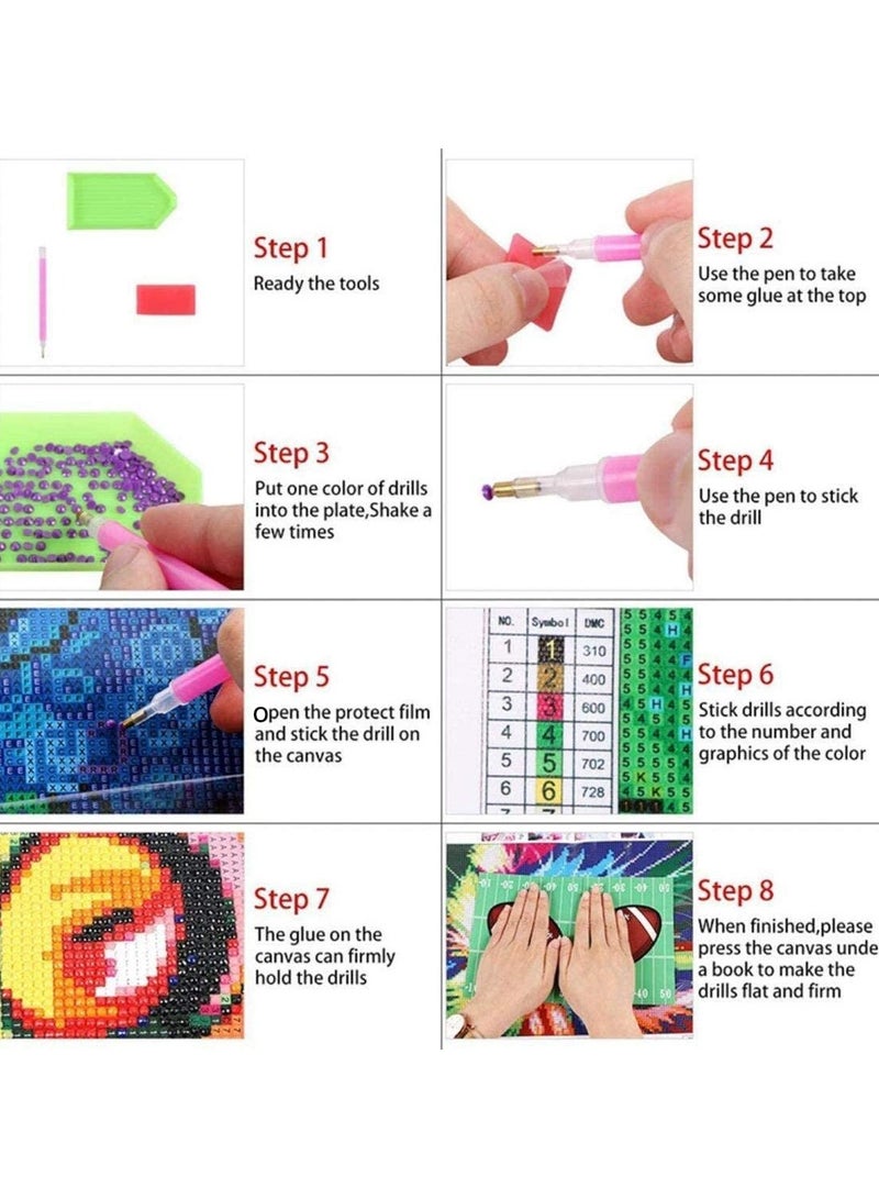 SUNSAR Craft Kits ,4 Pack 5D Diamond Painting Kits for Kids Cute Full Drill Diamond Art Kits for Beginners DIY Gem Arts and Crafts for Kids Ages 6-14 Diamond Dots for Home Wall Decor - Image 4