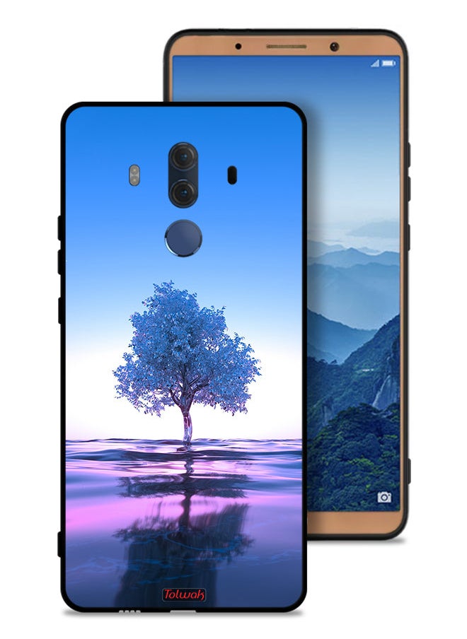 Tolwak Huawei Mate 10 Pro Protective Case Cover Tree Neon Body Of Water Reflection Digital Art  - Image 1