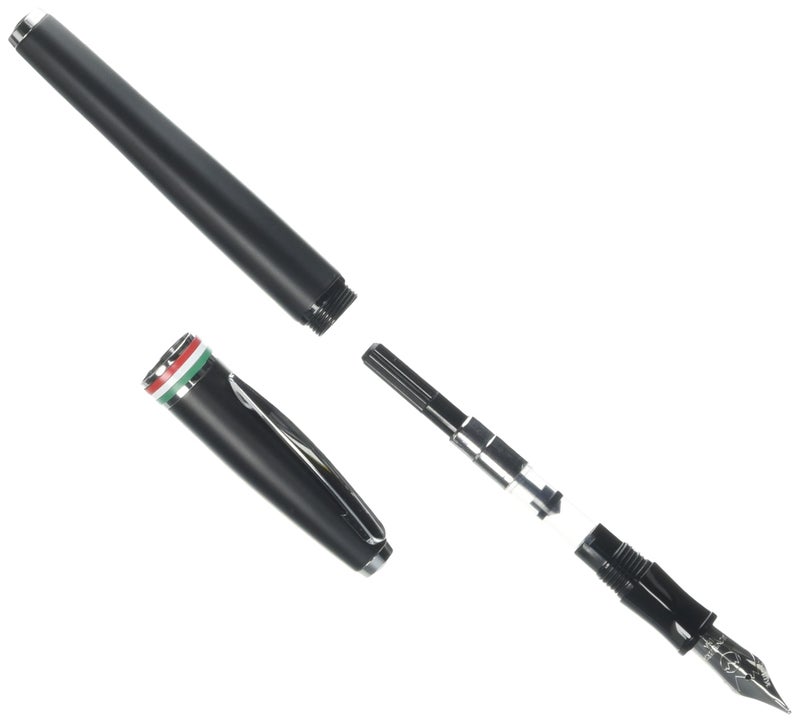 Monteverde USA Aldo Domani Italia Fountain Pen Matte Black - Broad Nib - Luxury Writing Pen - Italian Design - JoWo Stainless Steel Nib - Smooth Ink Flow - Refillable - Gift Box Included - Image 2