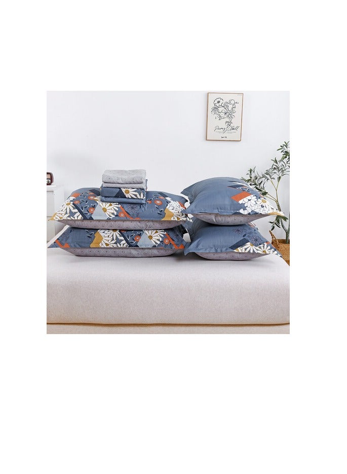 PROMASS 6-Piece King Size Duvet Cover Set, 1 Duvet Cover + 1 Fitted Sheet + 4 Pillow Cases, Microfibre, Muesli - Image 3