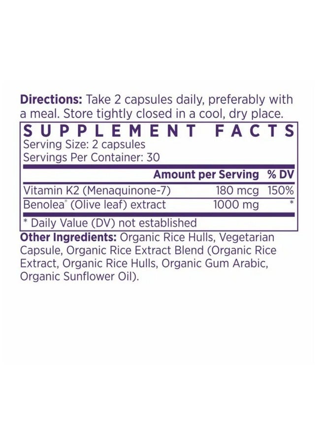 Naomi Bp Advanced Supports Cardiovascular Health Healthy Circulation Olive Leaf Extract 1000Mg Vitamin K2 180Mcg 30Day Supply  - Image 3