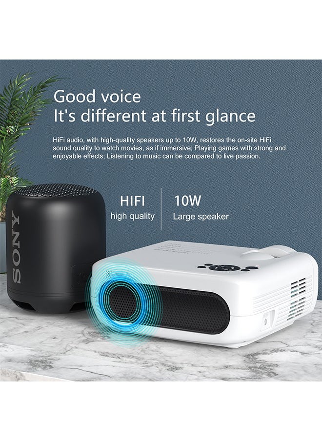 Mi VAZA - Portable Projector - Support 8K Video - Support 200 Inches - Native 1080P Full HD - Home Theater - 300 ANSI Lumens - Compatible with TV/Pad/Laptop/iPhone/Android/PS4/HDMI/USB/TV BOX/PS5/Laptop/Game Console - Image 1