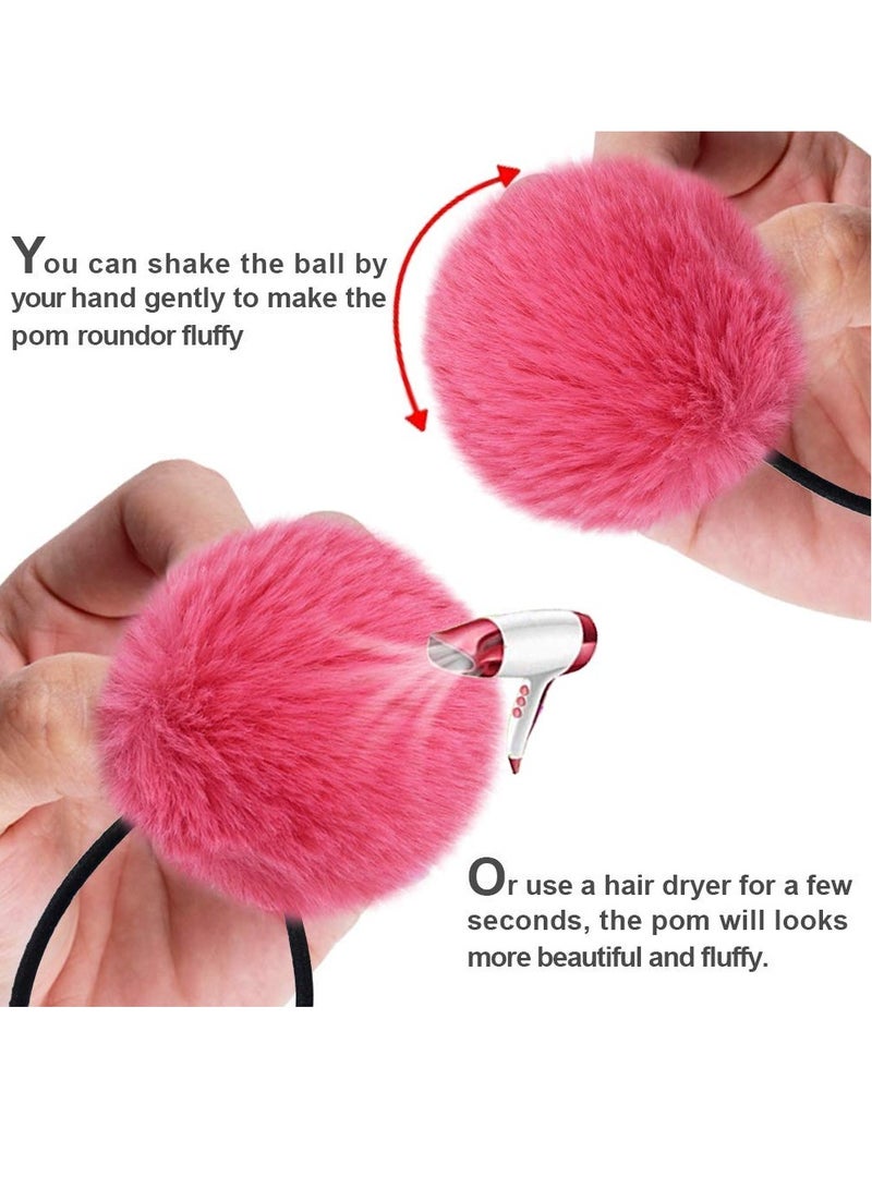 KASTWAVE رباطات شعر بوم بوم، رباطات شعر مرنة بوم بوم، حوامل ذيل حصان رقيقة بوم بوم، شريط شعر بوم بوم - Image 5