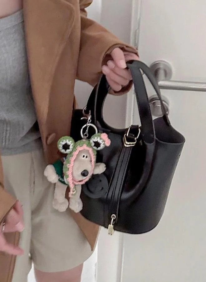 Styli Meta Lock Accent Handbag with Pouch
