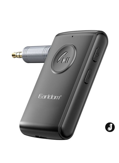 "Earldom ET-BR02 Bluetooth 5.3 Adapter – Hands-Free Call 3.5mm AUX Car Audio Stereo Receiver for Speakers & More"