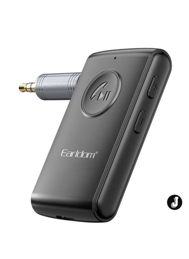"Earldom ET-BR02 Bluetooth 5.3 Adapter – Hands-Free Call 3.5mm AUX Car Audio Stereo Receiver for Speakers & More"