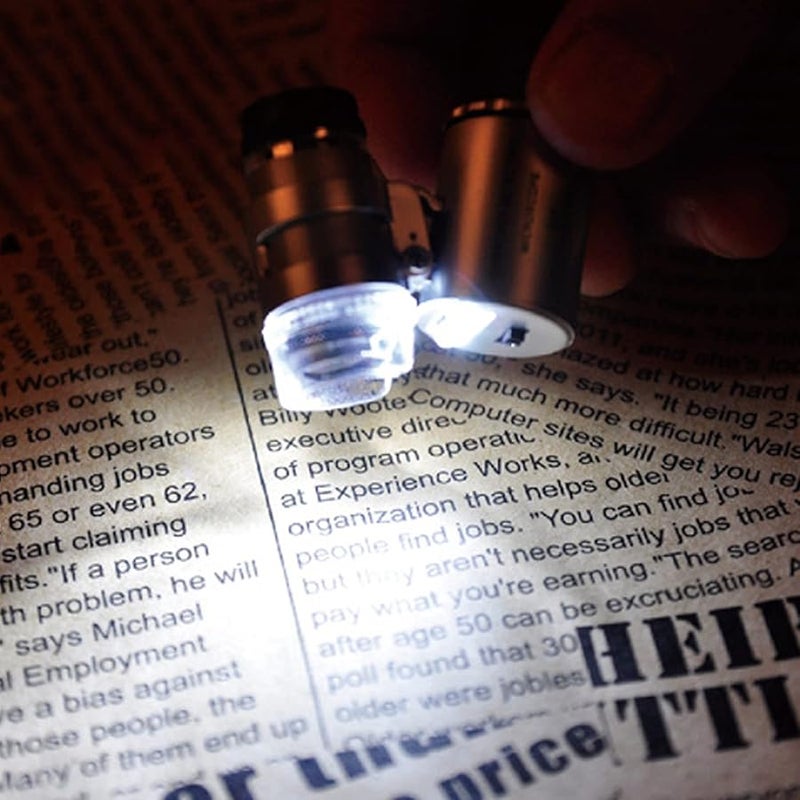 Portable Pocket Microscope 60X Magnification with LED Light for Jewelry Currency Coin Inspection - Image 4