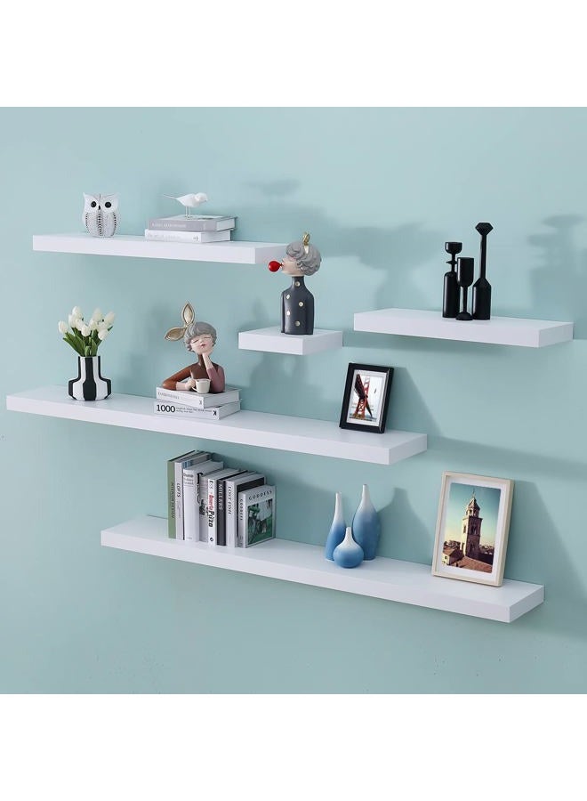 WELLAND 2" Thickness Mission Floating Wall Shelf,approx 36-inch Length, White - Image 3