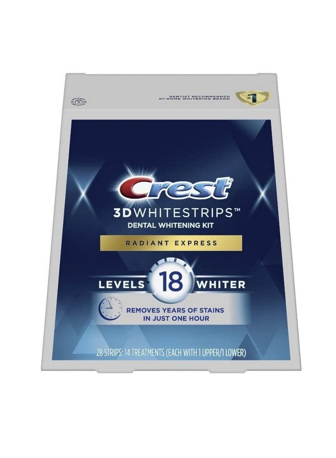 Crest 3DWhitestrips Radiant Express At-home Teeth Whitening Kit, 14 Treatments - Image 1