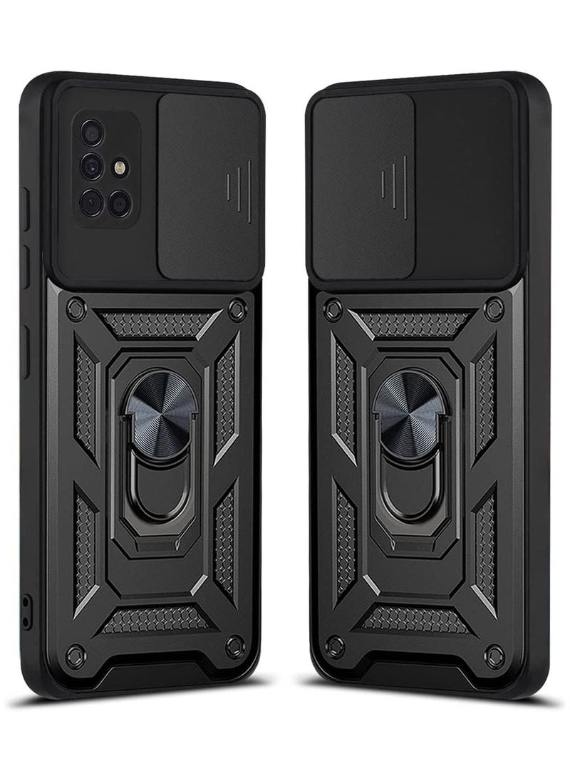 Generic samsung a51 Shield Full Protection Case With Metal Ring &Slide Camera Cover For samsung a51  - Image 2