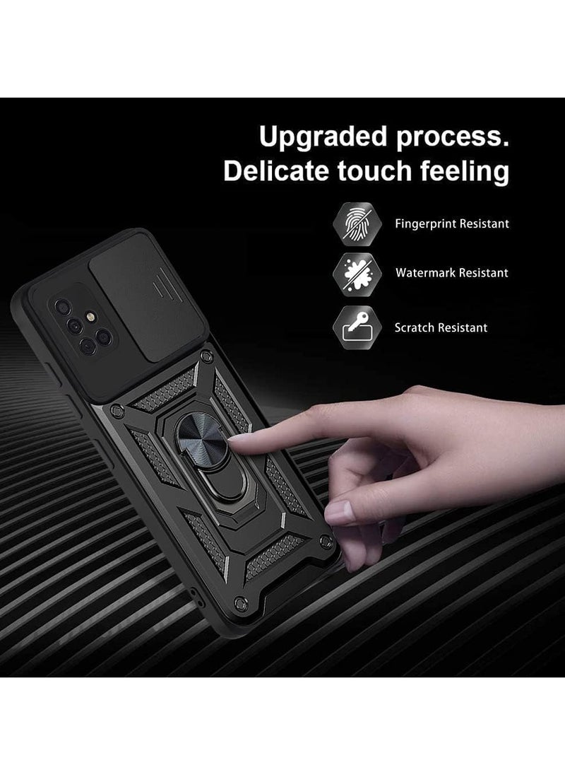 Generic samsung a51 Shield Full Protection Case With Metal Ring &Slide Camera Cover For samsung a51  - Image 3