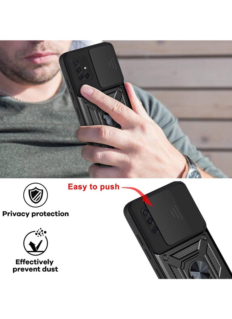 Generic samsung a51 Shield Full Protection Case With Metal Ring &Slide Camera Cover For samsung a51  - Image 5