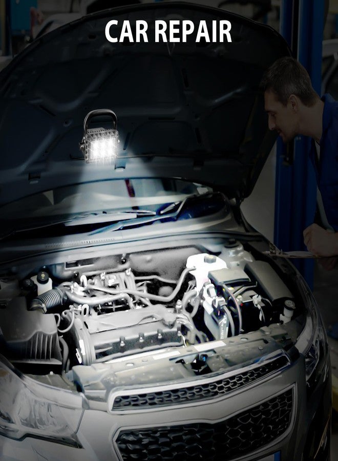 اس ام اي مصباح عمل LED بقوة 18 واط، 2400 لومن، مصنوع من سبائك الألومنيوم، عالي السطوع، قاعدة مغناطيسية قوية، لاسلكي، محمول، مقاوم للماء والغبار، مناسب لورش العمل، إصلاح السيارات، ومواقع البناء - Image 5