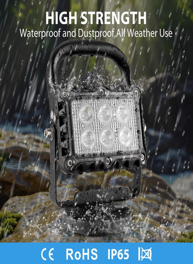 اس ام اي مصباح عمل LED بقوة 18 واط، 2400 لومن، مصنوع من سبائك الألومنيوم، عالي السطوع، قاعدة مغناطيسية قوية، لاسلكي، محمول، مقاوم للماء والغبار، مناسب لورش العمل، إصلاح السيارات، ومواقع البناء - Image 4